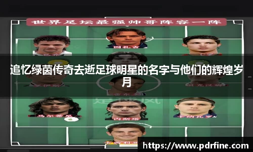 追忆绿茵传奇去逝足球明星的名字与他们的辉煌岁月